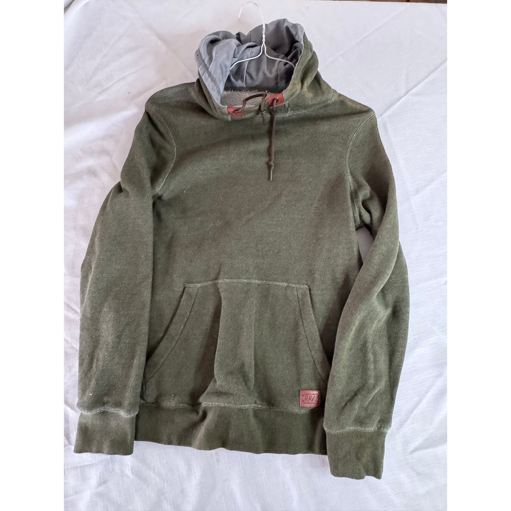 Dravus Heading Nowhere Mens Small Olive Green Pullover Hoodie Sweatshirt